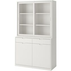 Servant Ikea Tonstad usi glisante/sertare/sticla 120x47x201 (Alb) Thumb