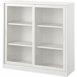 Servant Ikea Tonstad usi glisante/sertare/sticla 120x47x201 (Alb) Thumb