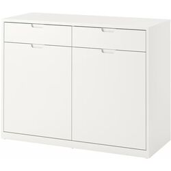 Servant Ikea Tonstad usi glisante/sertare/sticla 120x47x201 (Alb) Thumb