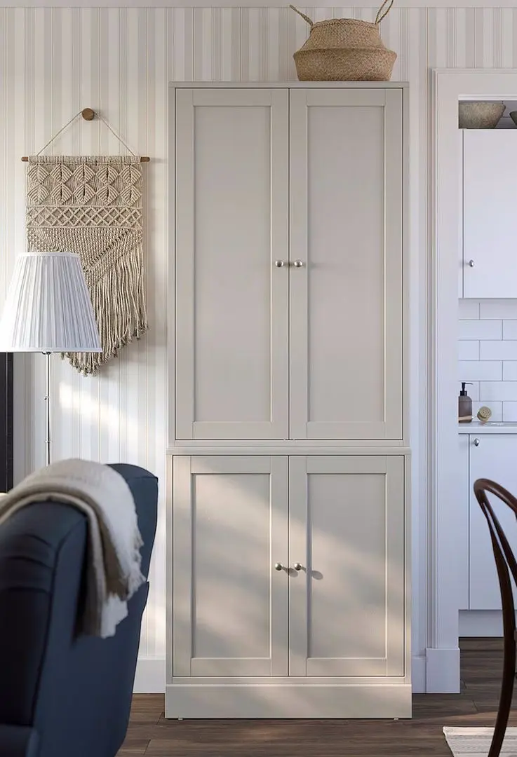 Dulap-camara Ikea Havsta usi 81x47x212 (Gri-Bej)