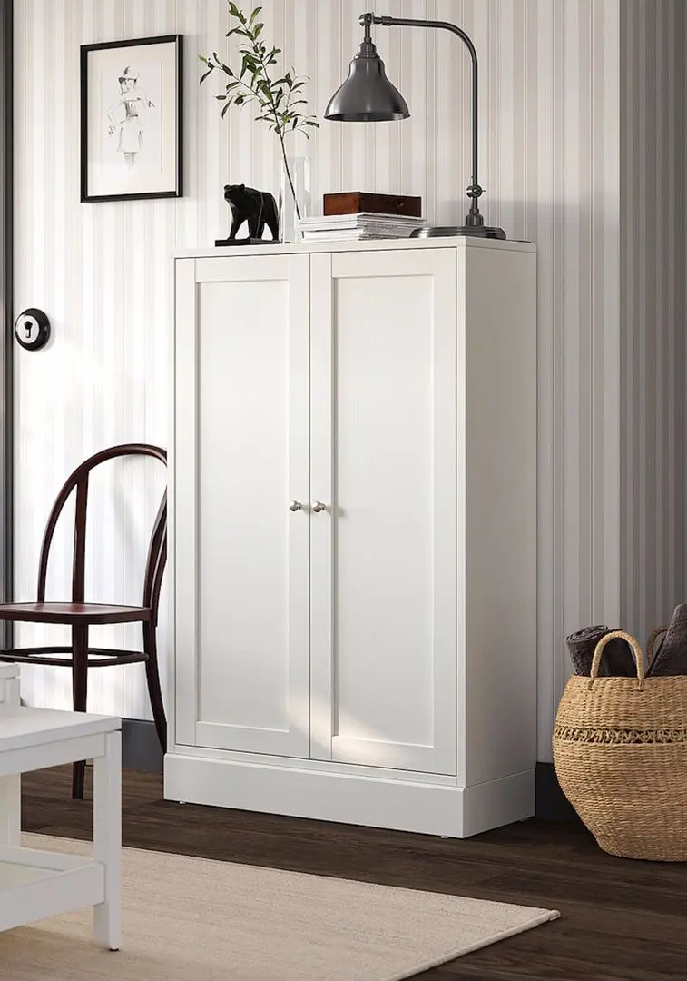 Dulap-camara Ikea Havsta cu plinta 81x37x134 (Alb)