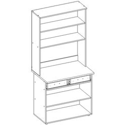 Bufet Marcel Prod L90 (White/Pietra Bianco) Thumb