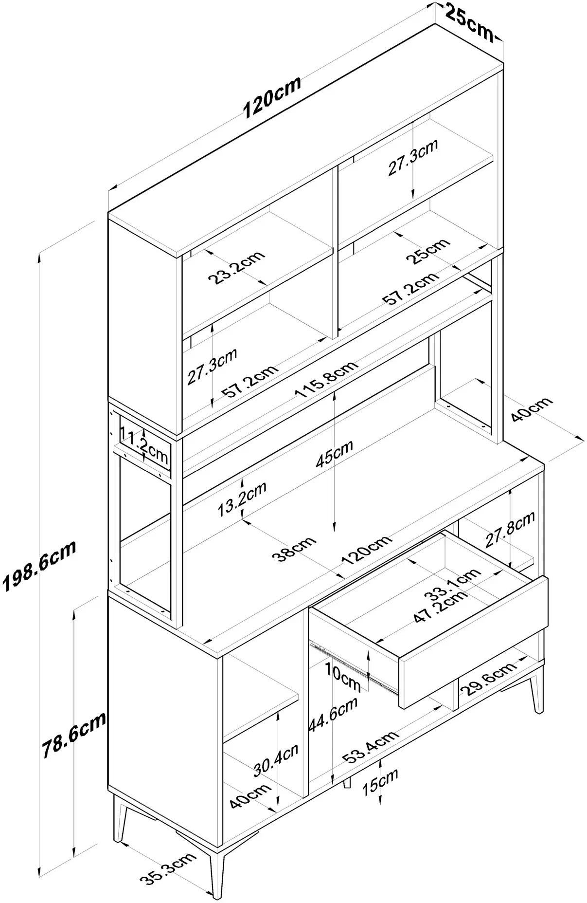 Буфет Mirage Meble JE127 (White)