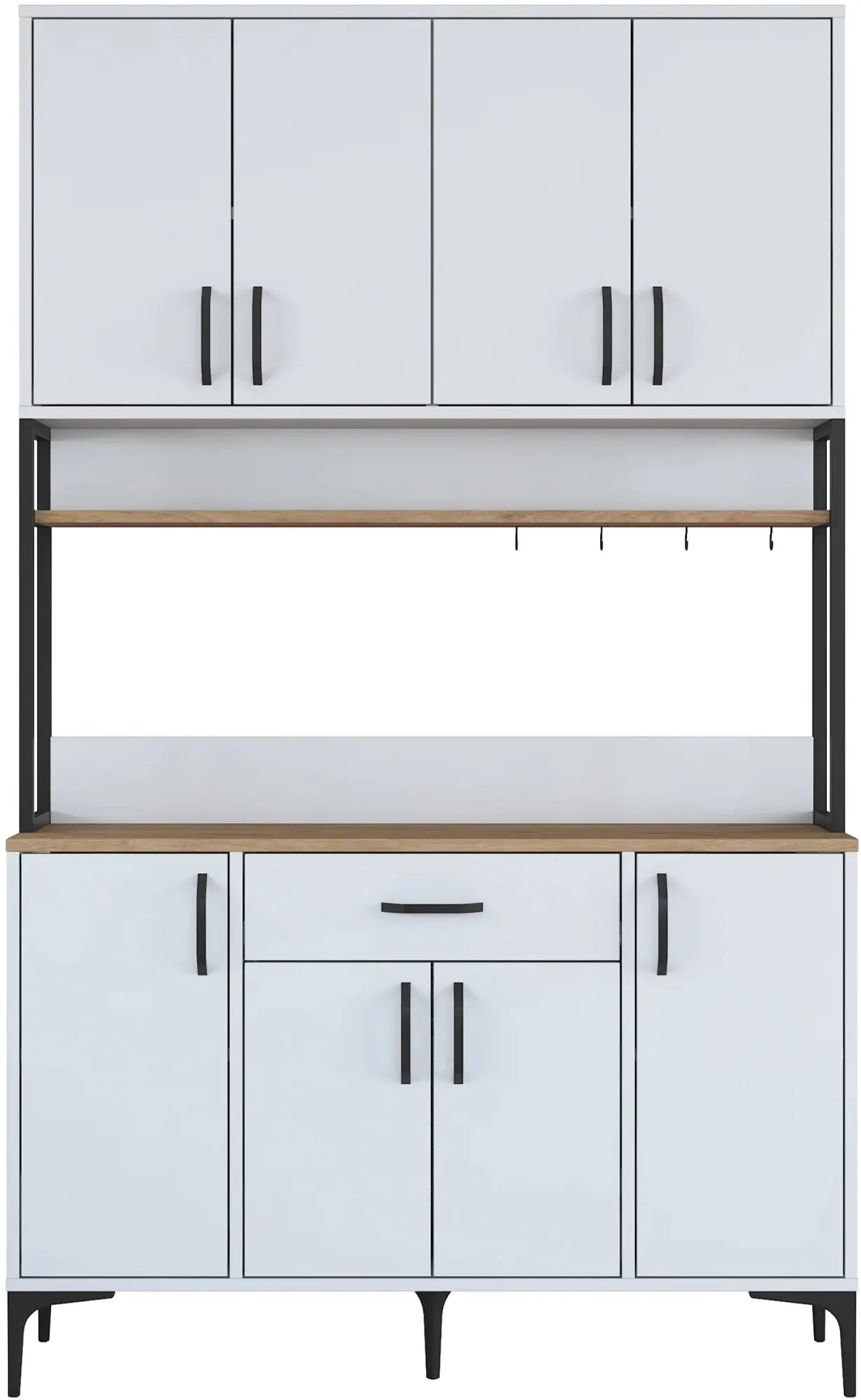 Bufet Mirage Meble JE127 (White/Walnut)