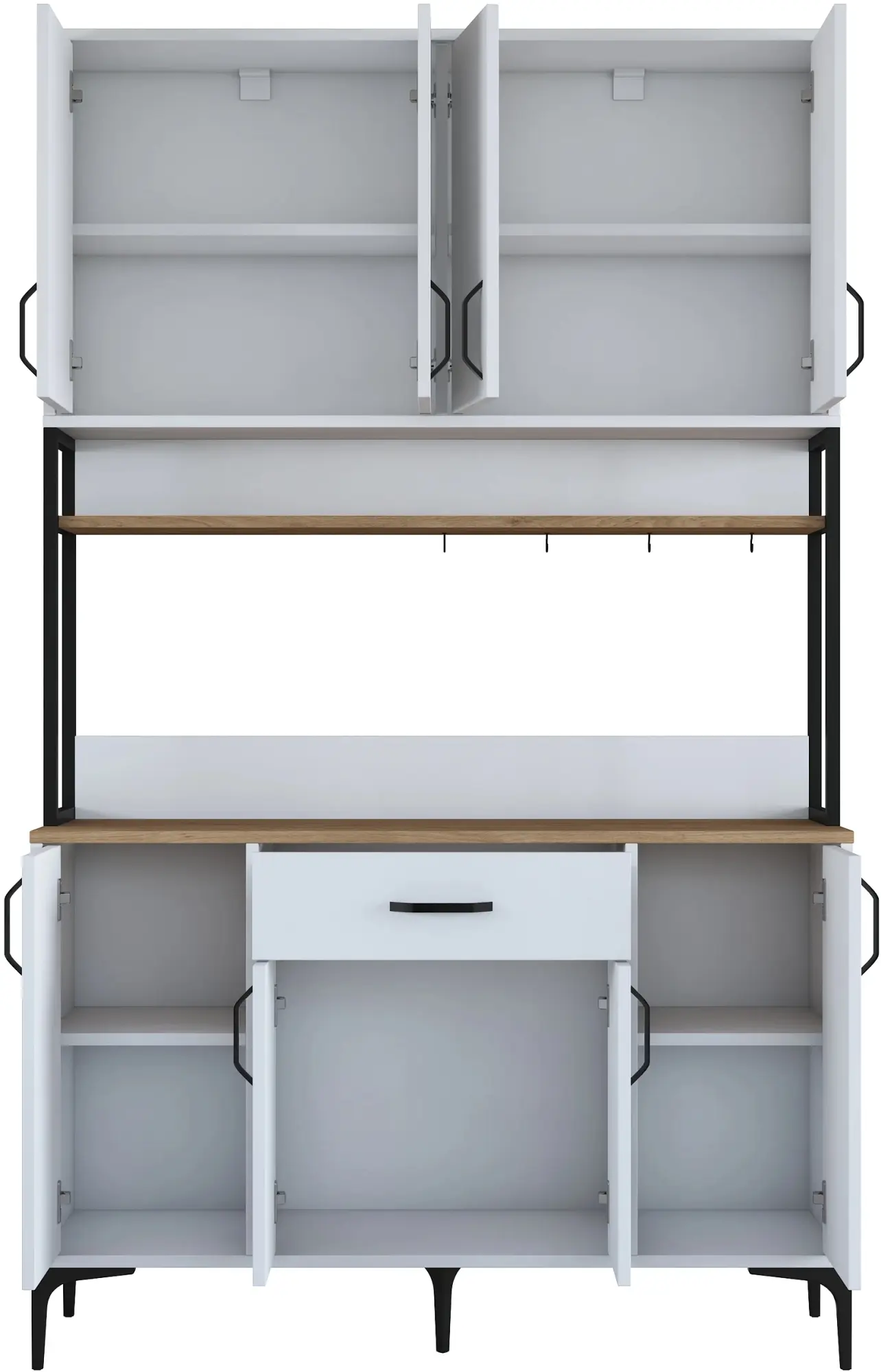 Bufet Mirage Meble JE127 (White/Walnut)