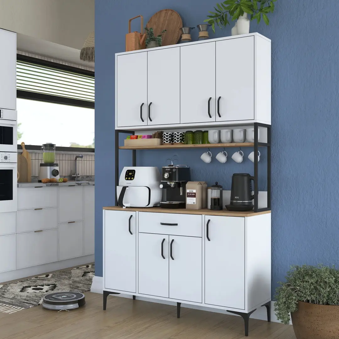 Bufet Mirage Meble JE127 (White/Walnut)