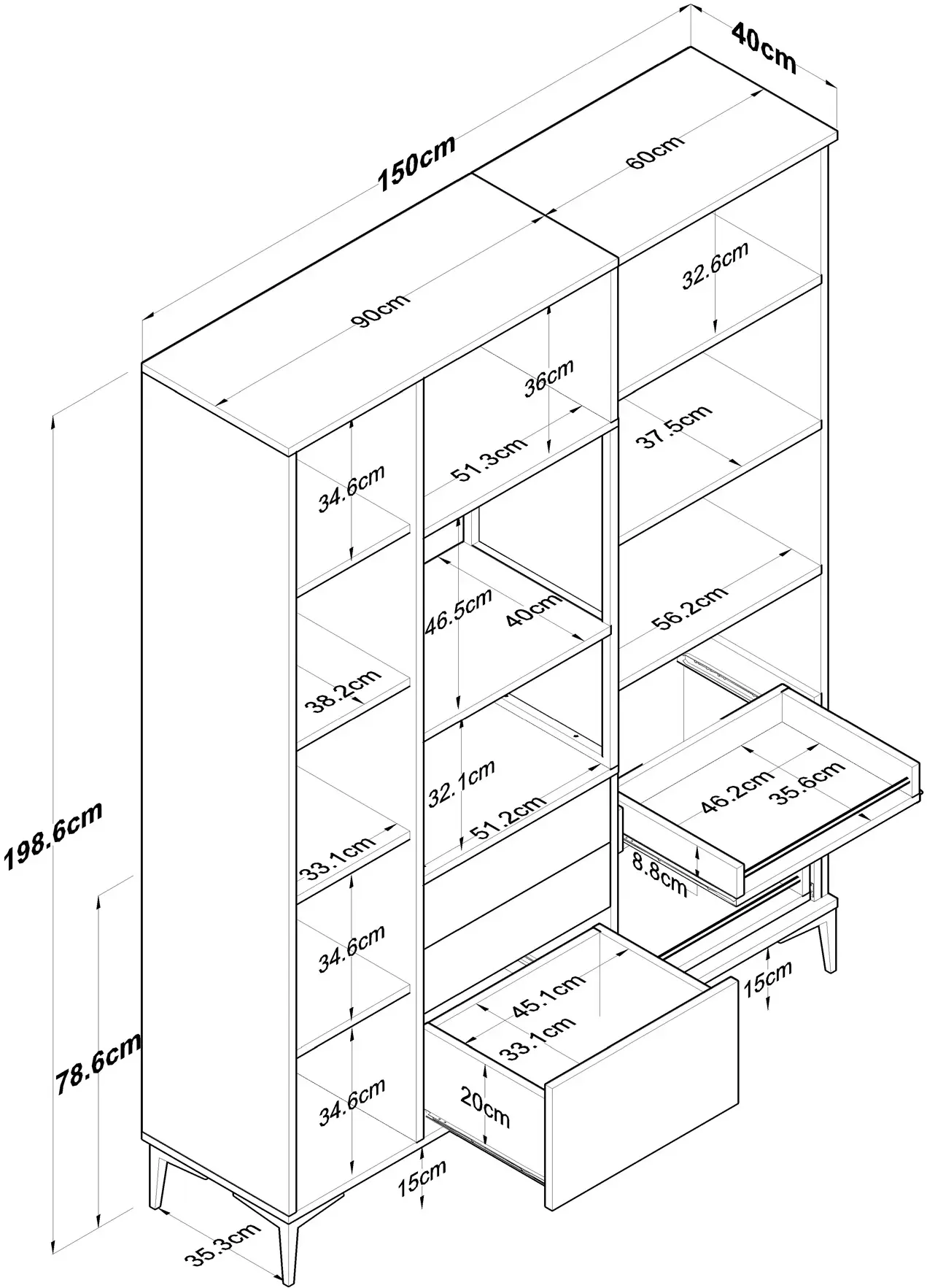 Bufet Mirage Meble JE131 (White)