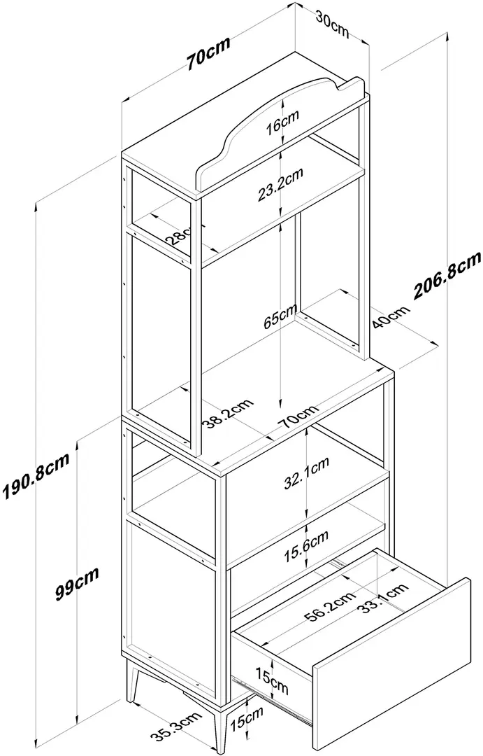 Буфет Mirage Meble JE154 (Walnut)
