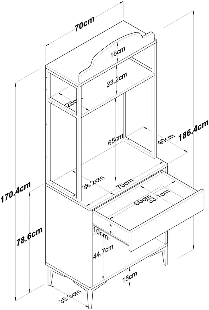 Буфет Mirage Meble JE157 (Walnut/Walnut)
