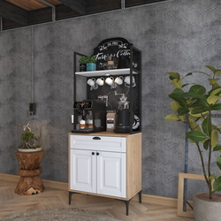 Буфет Mirage Meble JE158 (White/Walnut)