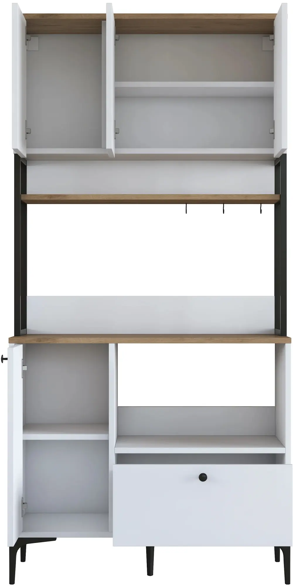 Bufet Mirage Meble JE159 (White/Walnut)