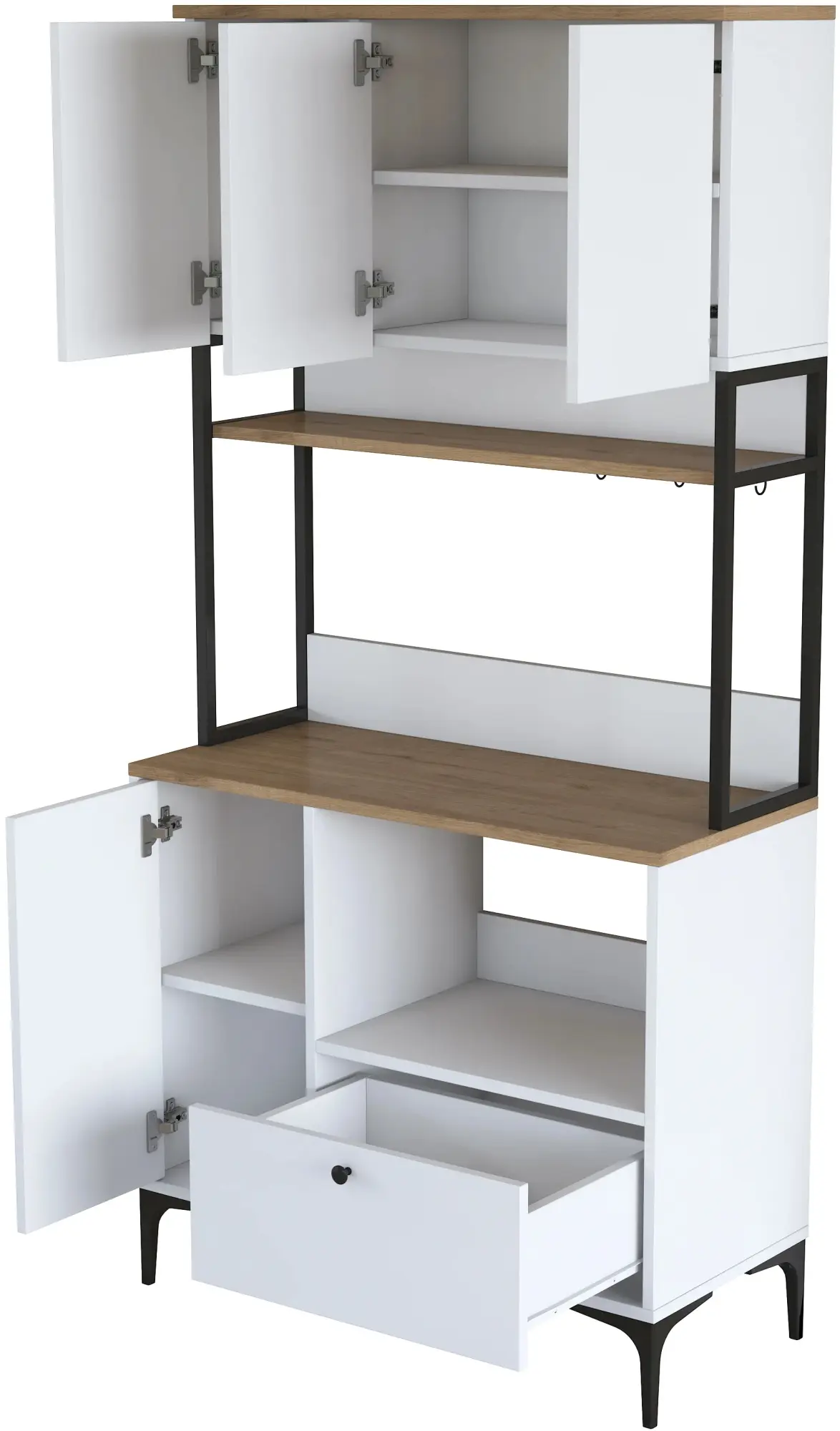 Bufet Mirage Meble JE159 (White/Walnut)