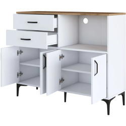 Bufet Mirage Meble JE166 (White/Walnut) Thumb