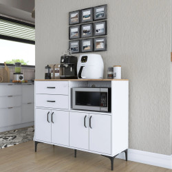Bufet Mirage Meble JE166 (White/Walnut)