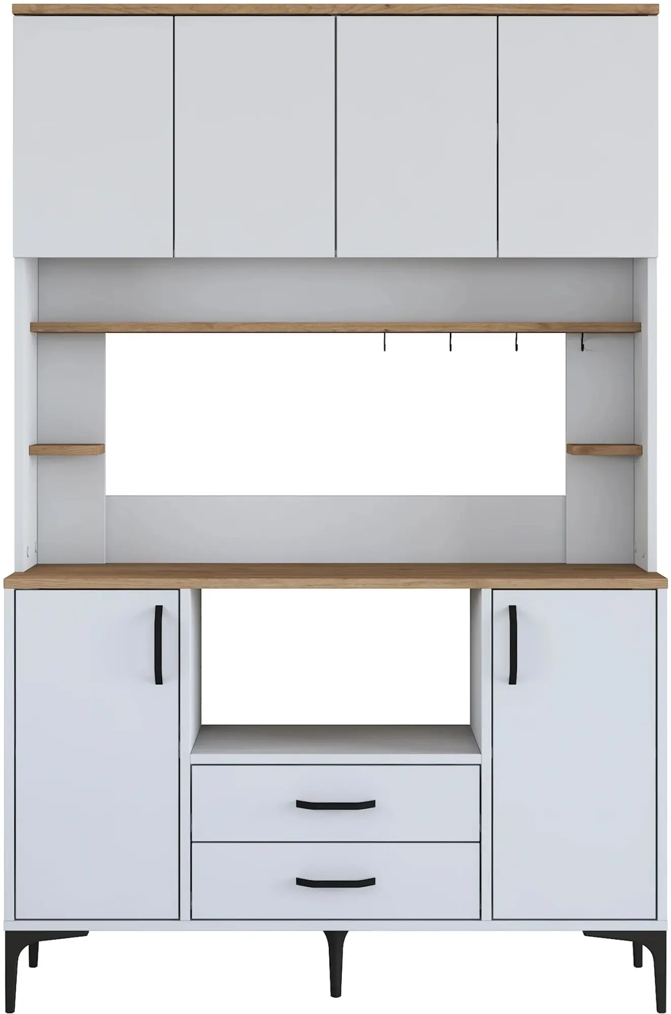 Bufet Mirage Meble JE168 (White/Walnut)