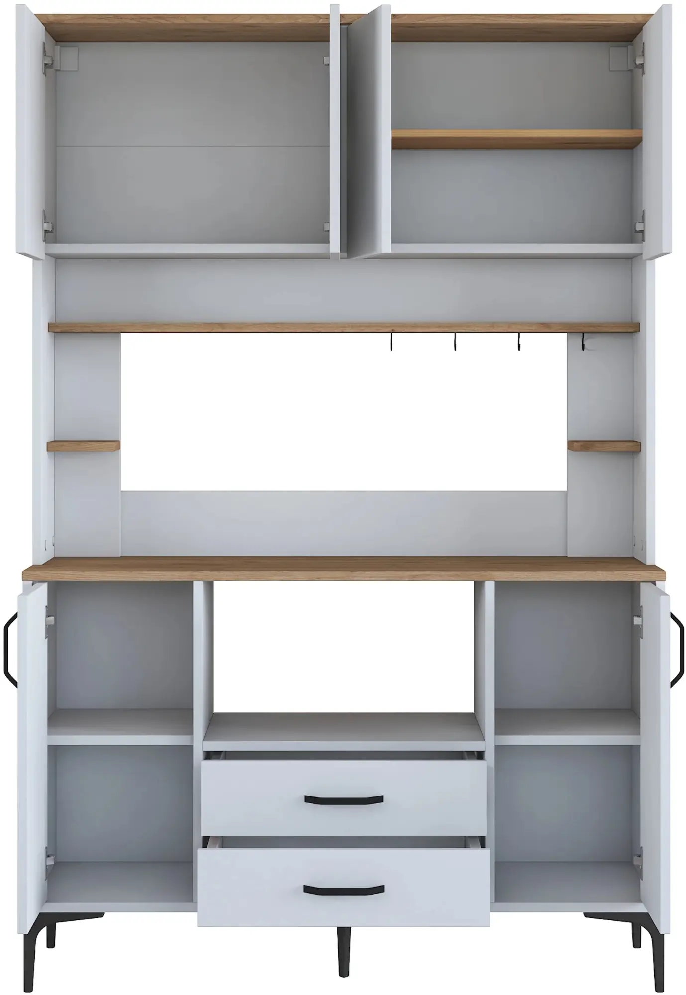 Bufet Mirage Meble JE168 (White/Walnut)