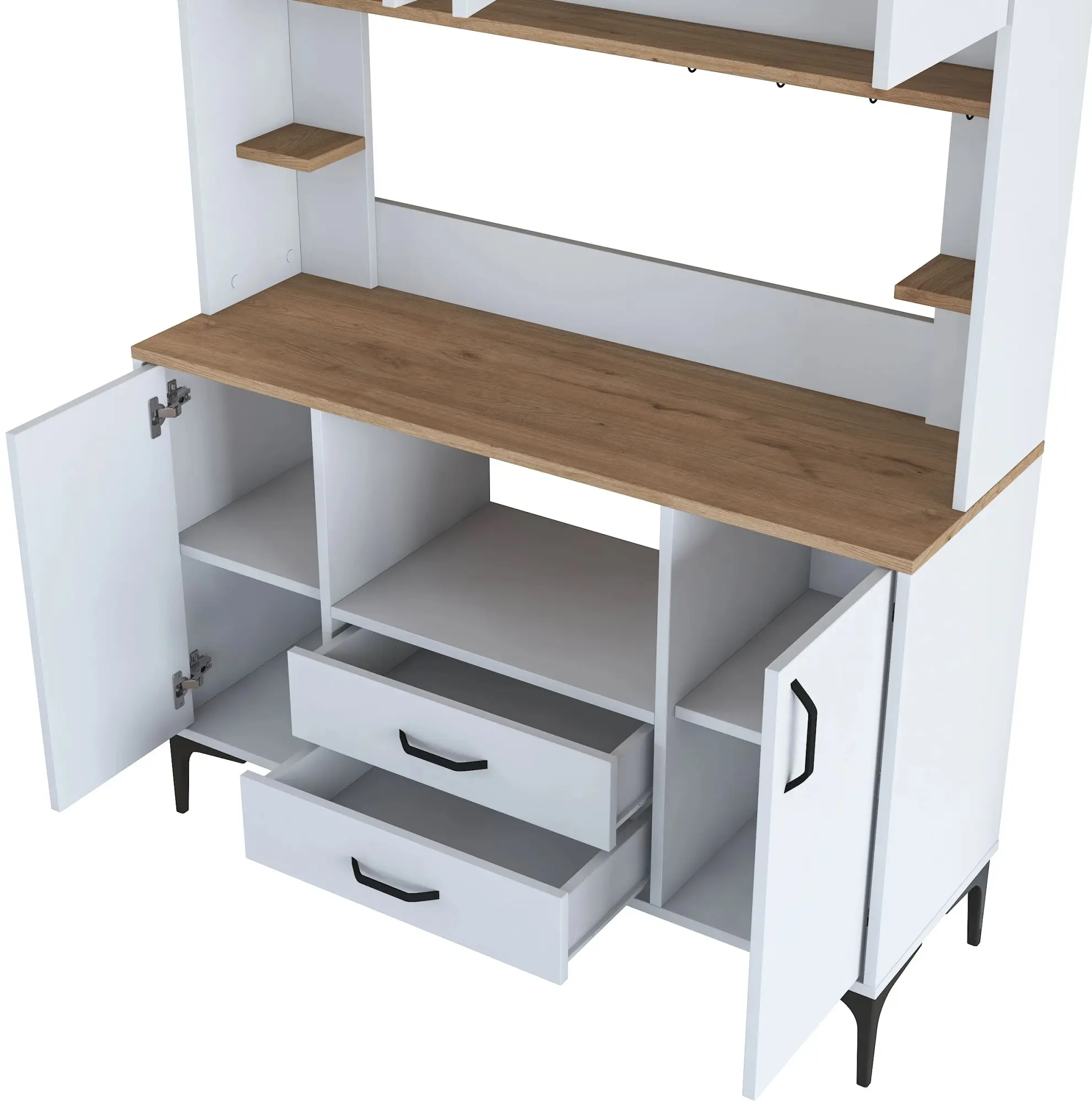 Bufet Mirage Meble JE168 (White/Walnut)