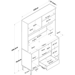 Bufet Mirage Meble JE168 (White/Walnut) Thumb