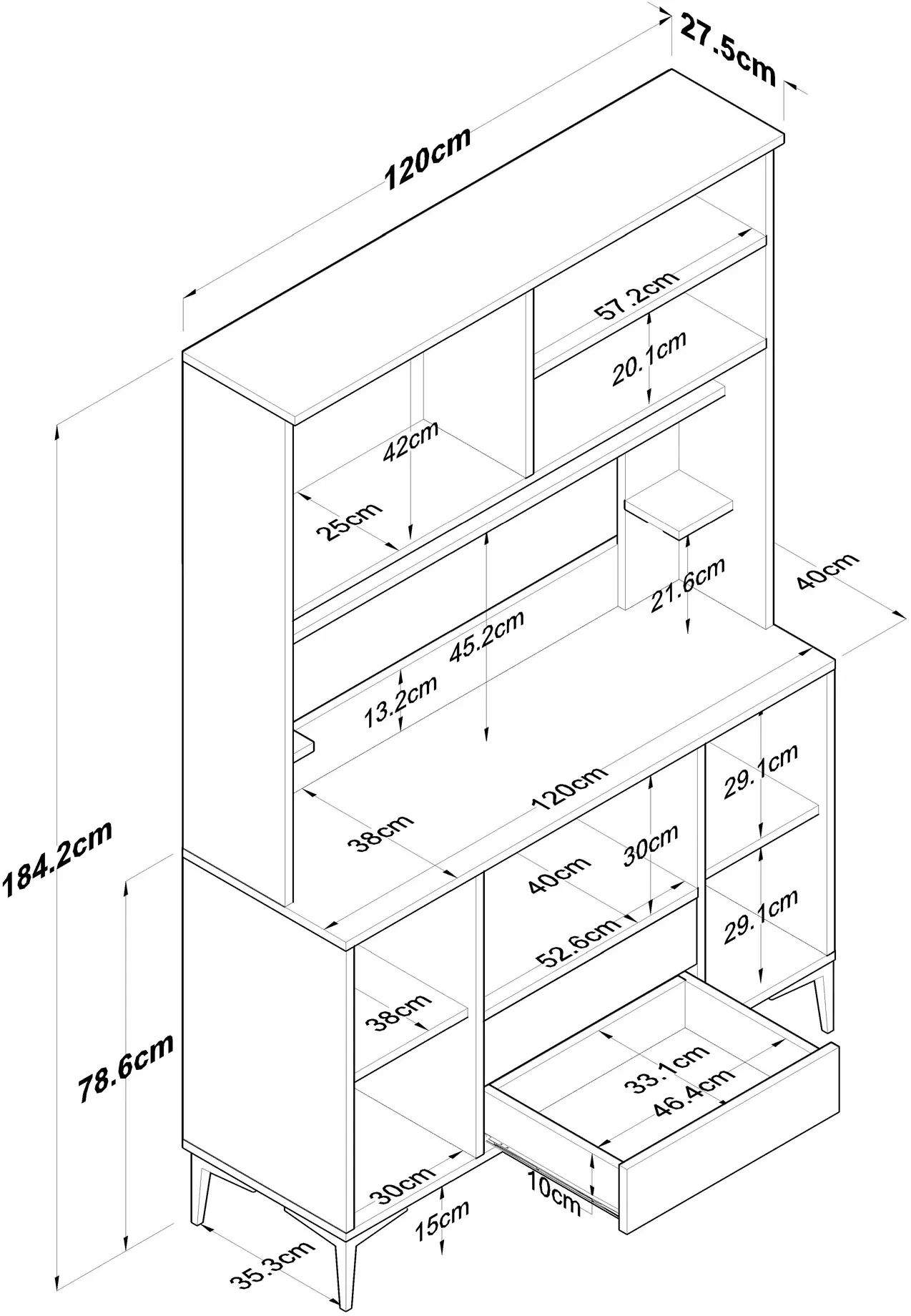 Bufet Mirage Meble JE168 (White/Walnut)