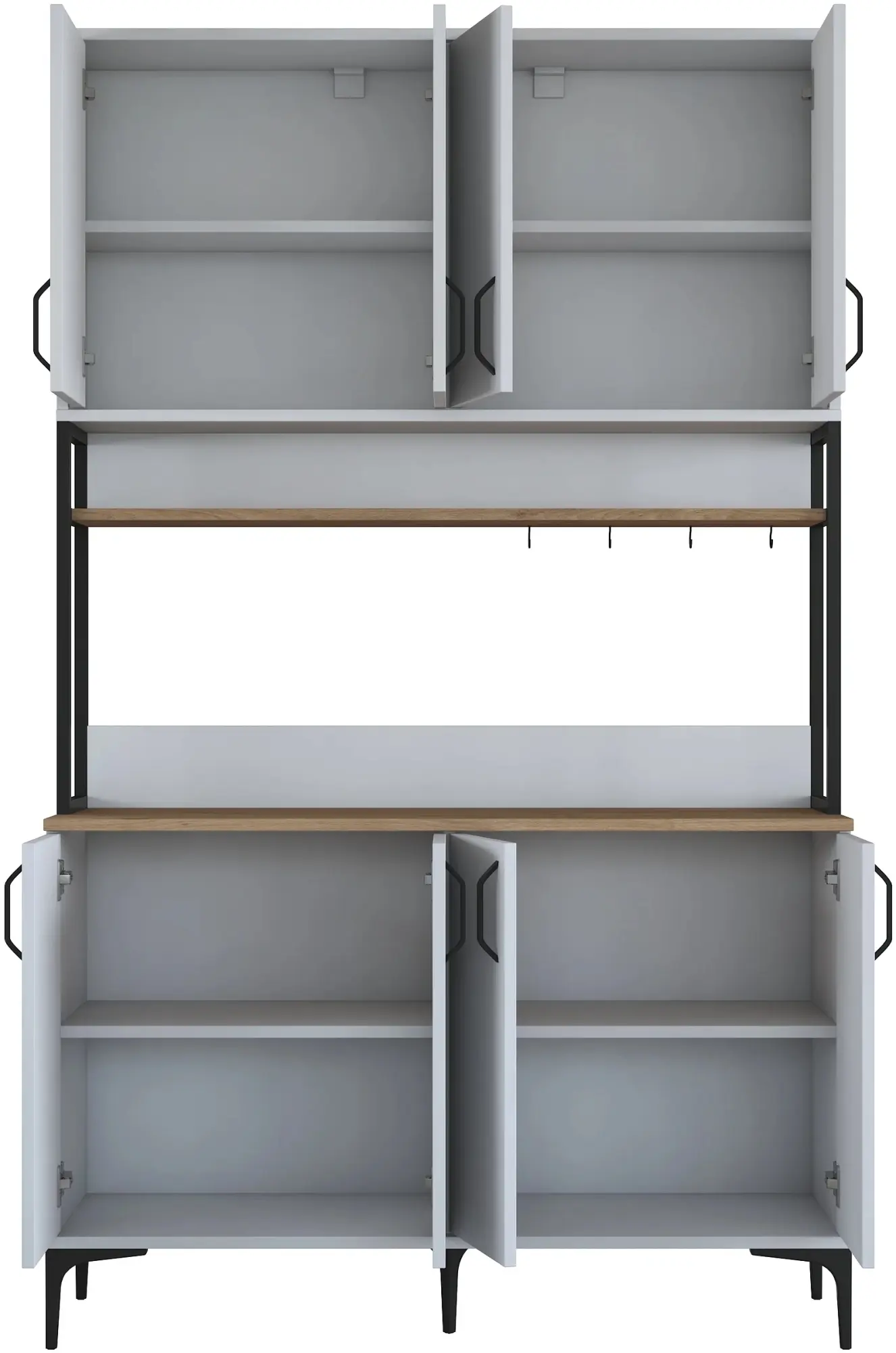 Буфет Mirage Meble JE173 (White/Walnut)
