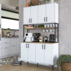 Bufet Mirage Meble JE173 (White/Walnut)