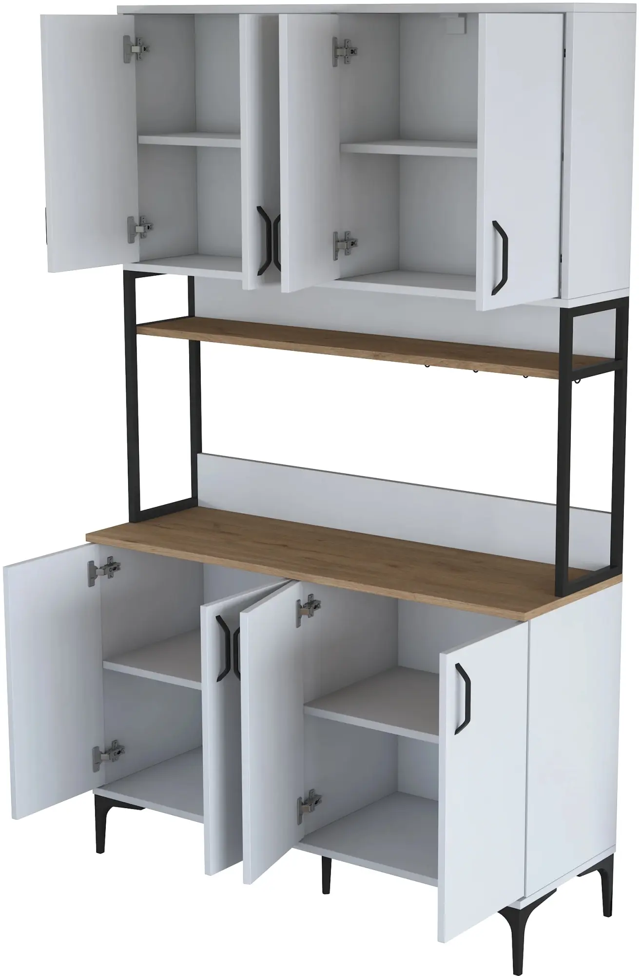 Буфет Mirage Meble JE173 (White/Walnut)