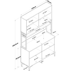 Буфет Mirage Meble JE173 (White/Walnut) Thumb