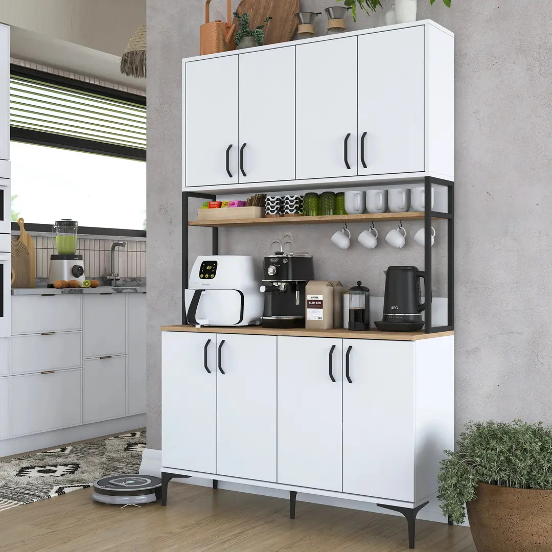 Буфет Mirage Meble JE173 (White/Walnut)