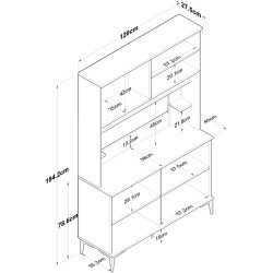 Bufet Mirage Meble JE176 (White) Thumb