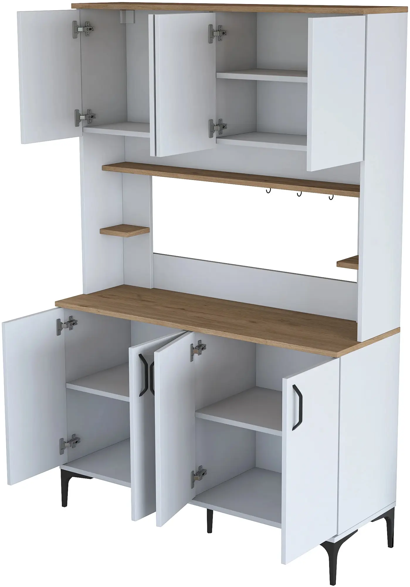 Буфет Mirage Meble JE176 (White/Walnut)