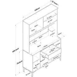 Bufet Mirage Meble JE177 (White) Thumb
