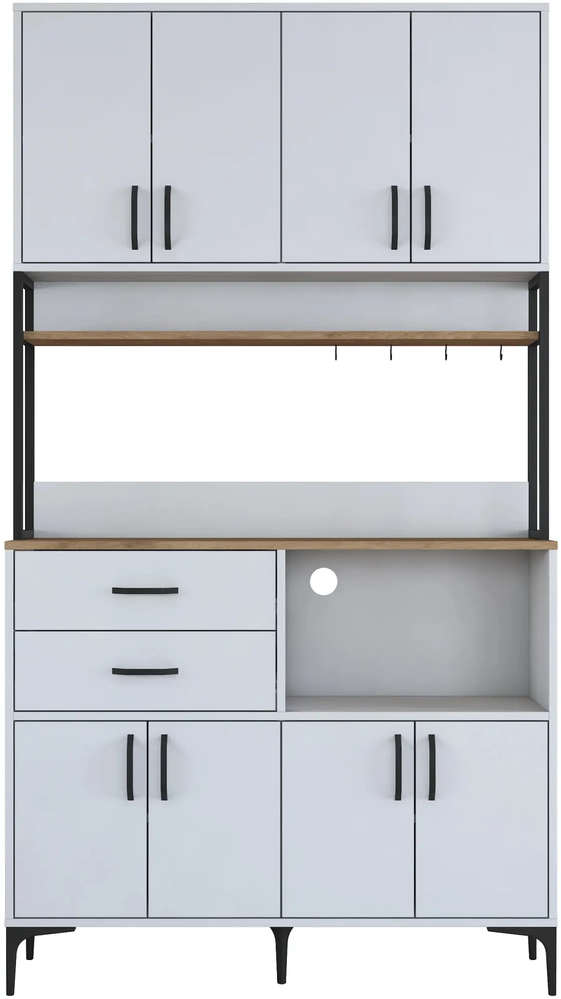 Bufet Mirage Meble JE180 (White/Walnut)