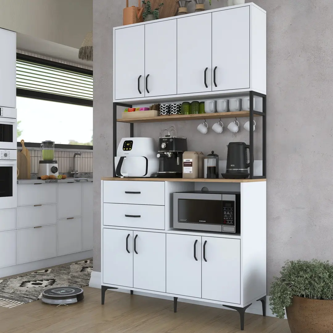 Bufet Mirage Meble JE180 (White/Walnut)