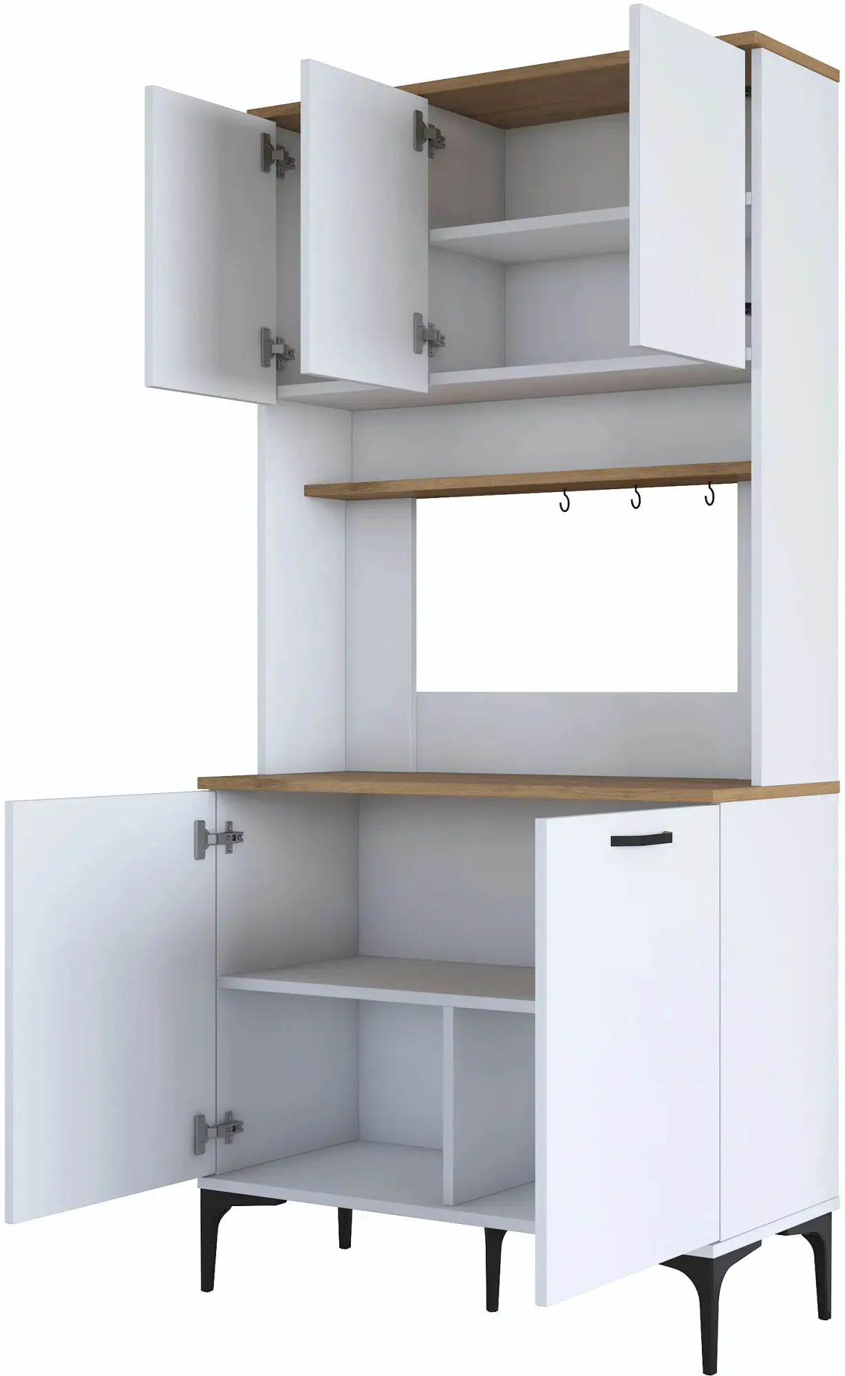 Буфет Mirage Meble JE192 (White/Walnut)