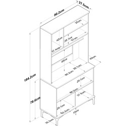 Буфет Mirage Meble JE192 (White/Walnut) Thumb