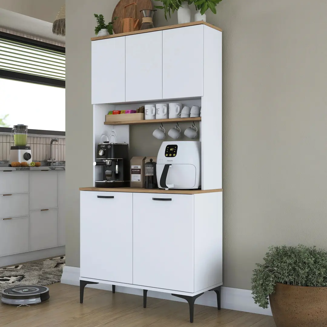 Буфет Mirage Meble JE192 (White/Walnut)
