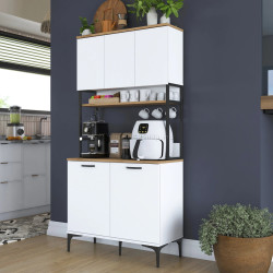 Bufet Mirage Meble JE193 (Walnut/White)