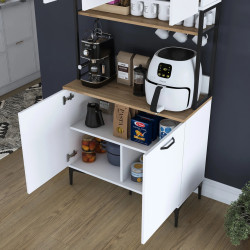 Bufet Mirage Meble JE193 (Walnut/White) Thumb