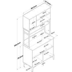 Bufet Mirage Meble JE193 (Walnut/White) Thumb