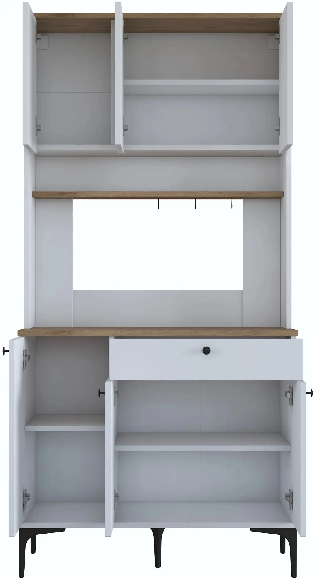 Буфет Mirage Meble JE196 (Walnut/White)