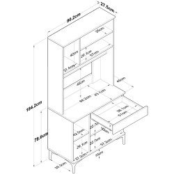 Буфет Mirage Meble JE196 (Walnut/White) Thumb