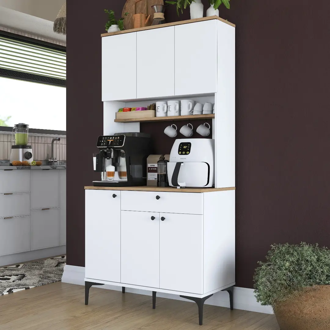 Буфет Mirage Meble JE196 (Walnut/White)
