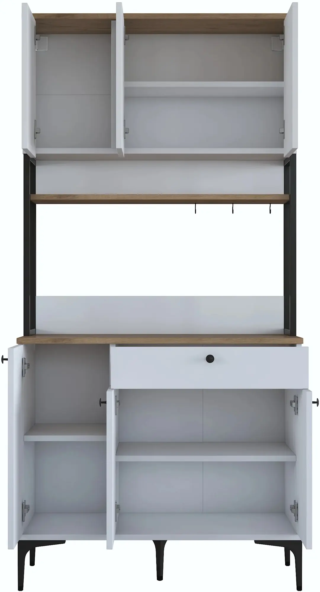 Буфет Mirage Meble JE197 (White/Walnut)