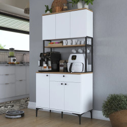 Bufet Mirage Meble JE197 (White/Walnut)