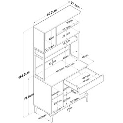 Буфет Mirage Meble JE197 (White/Walnut) Thumb