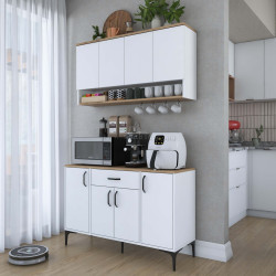 Bufet Mirage Meble JE203 (White/Walnut)