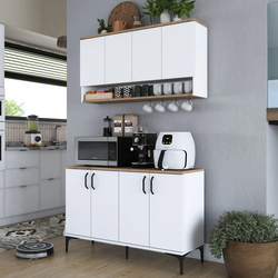 Буфет Mirage Meble JE204 (White/Walnut)