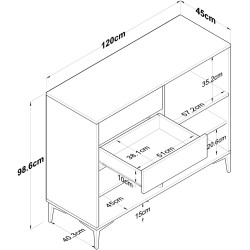 Bufet Mirage Meble JE206 (White) Thumb
