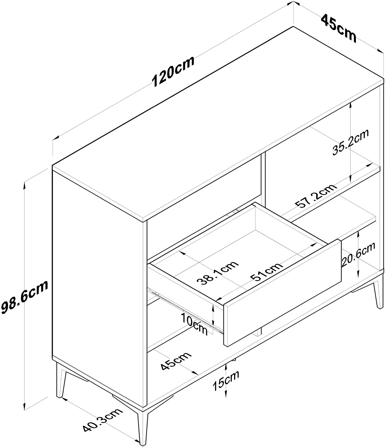 Bufet Mirage Meble JE206 (White)
