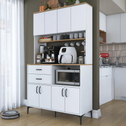 Bufet Mirage Meble JE208 (White/Walnut)